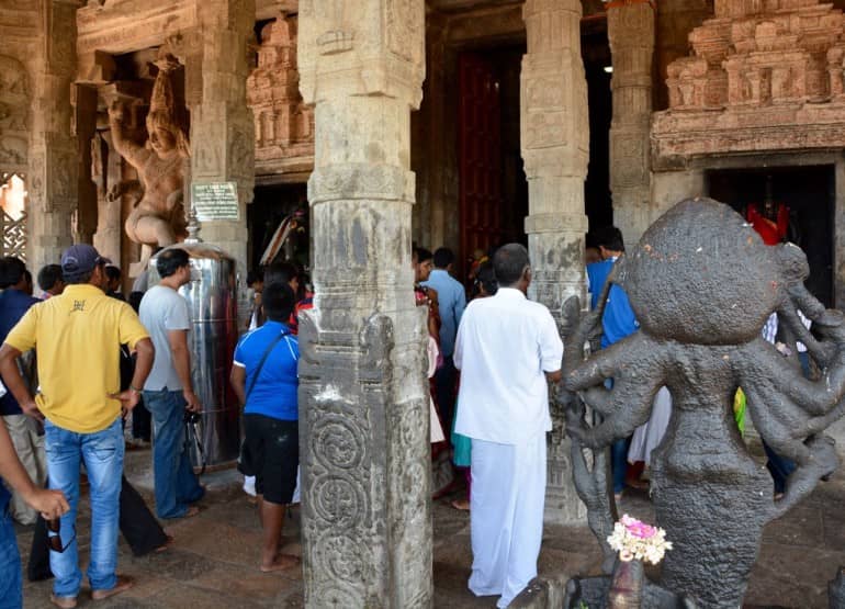 Das Allerheiligste eines Hindu Tempels ist den Hindus vorbehalten.