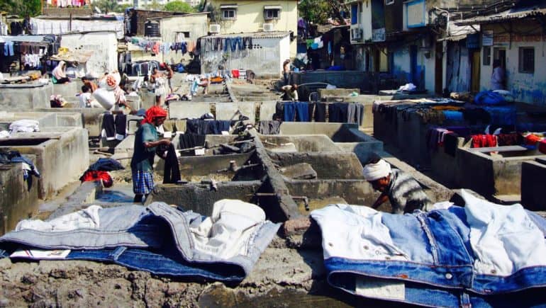 Dhobi Ghat in Mahalaxmi, der größte Outdoor-Waschsalon der Welt.