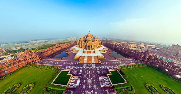 Der Akshardham Tempel ist auch im Guiness-Buch der Rekorde zu finden.