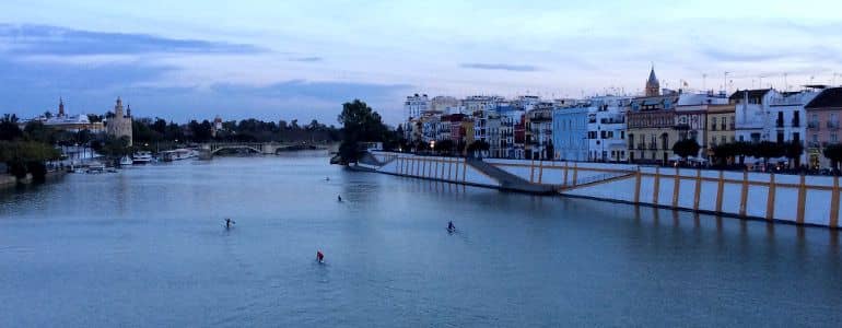 Auf dem Weg nach Traina mit Blick auf den Guadalquivir.