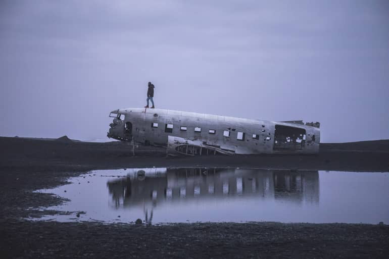 Island: Flugzeugwrack