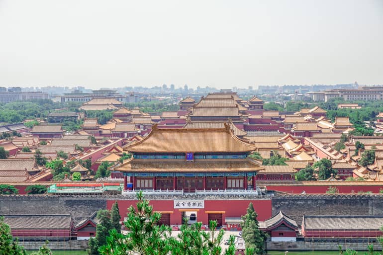 Der Jingshan Hügel bietet einen tollen Blick auf die Verbotene Stadt.