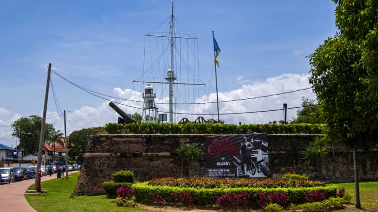 Das Fort Cornwallis an der Promenade von George Town.