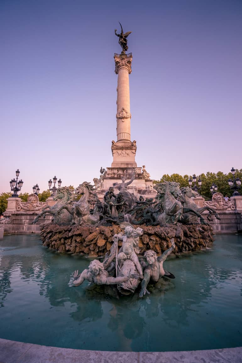 Die Freiheitsstatue von Bordeaux: ein Ort zum Entspannen.