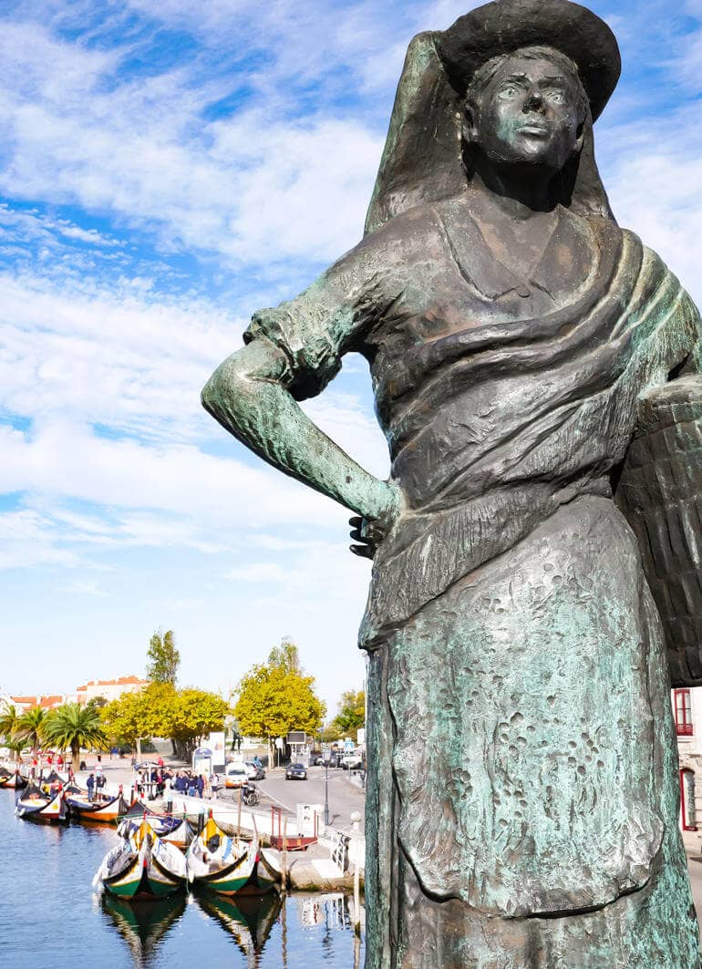 Statue in Aveiro, Portugal.