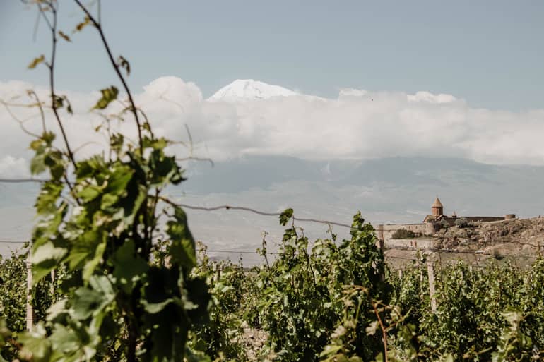 Chor Virap vor dem mächtigen Ararat.