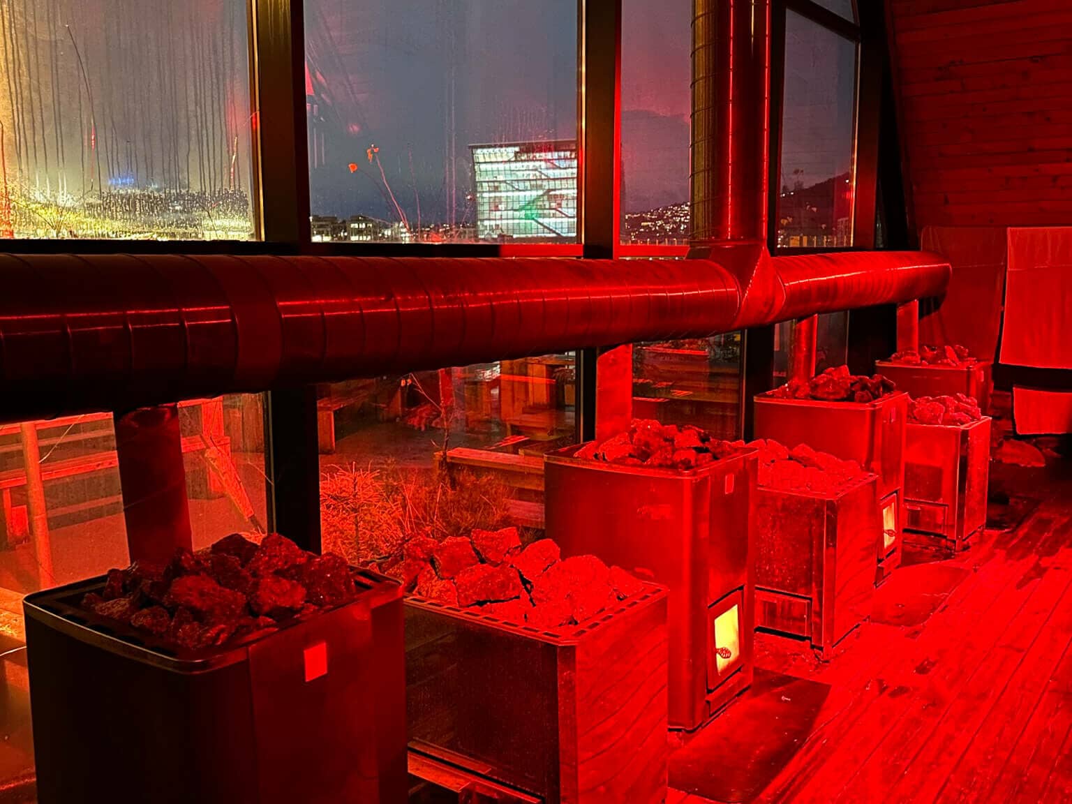Die Saunaöfen der Sauna auf dem SALT-Gelände in Oslo.