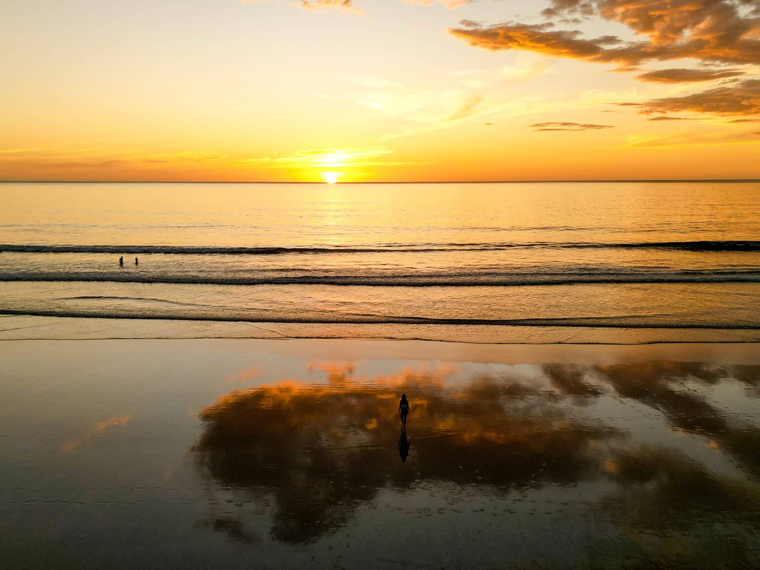 Am Playa Grande haben wir den schönsten Sonnenuntergang unserer Costa Rica Reise erlebt.