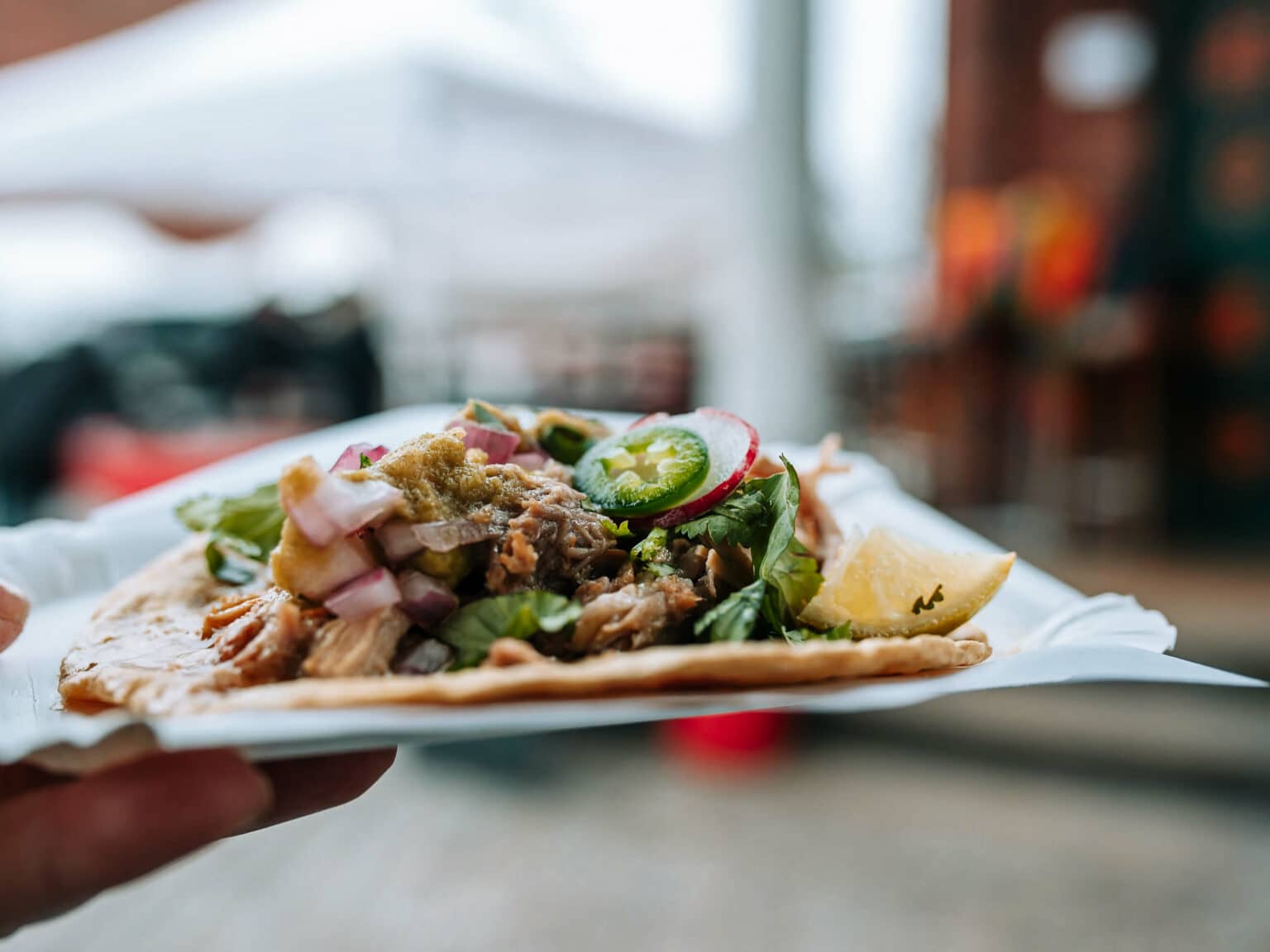 Ein Tacos von La Casita aus der Flohschanze in Hamburg.