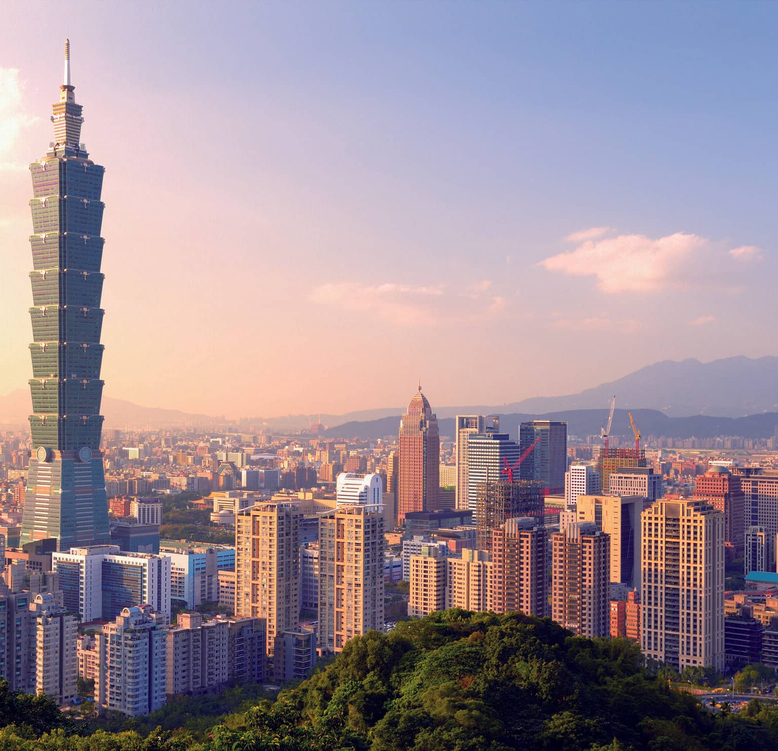 Ein Blick auf de Skyline von Taipeh