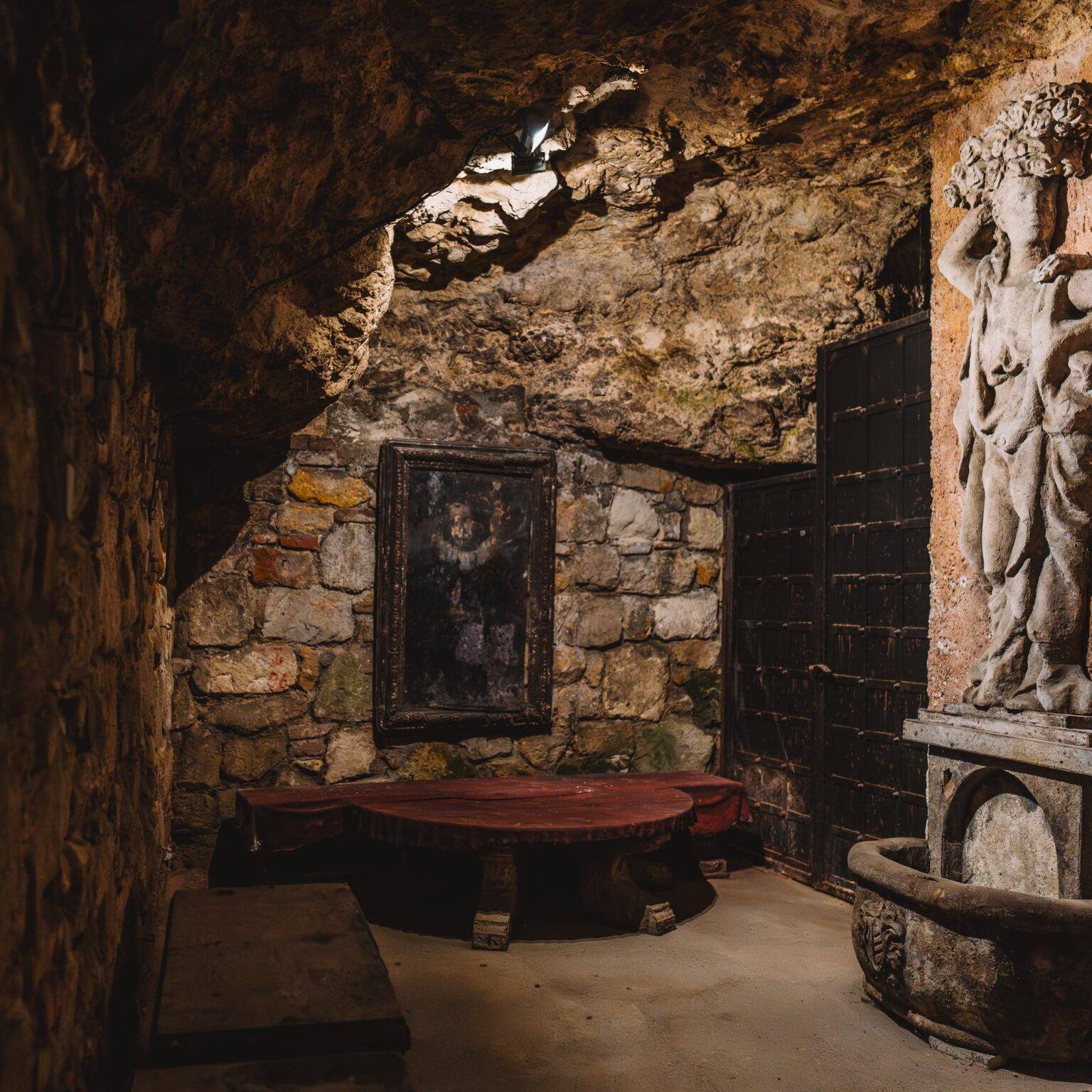 Das Labyrinth im Burgberg von Budapest.