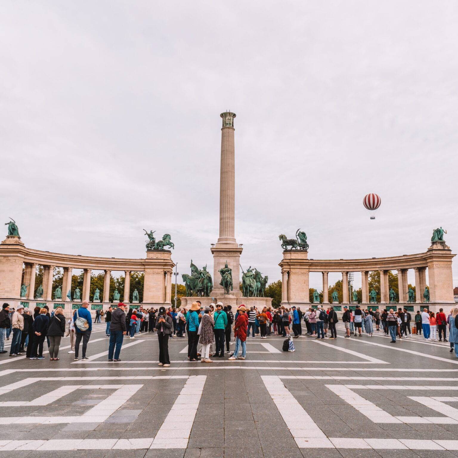 Der Heldenplatz in Budapest.