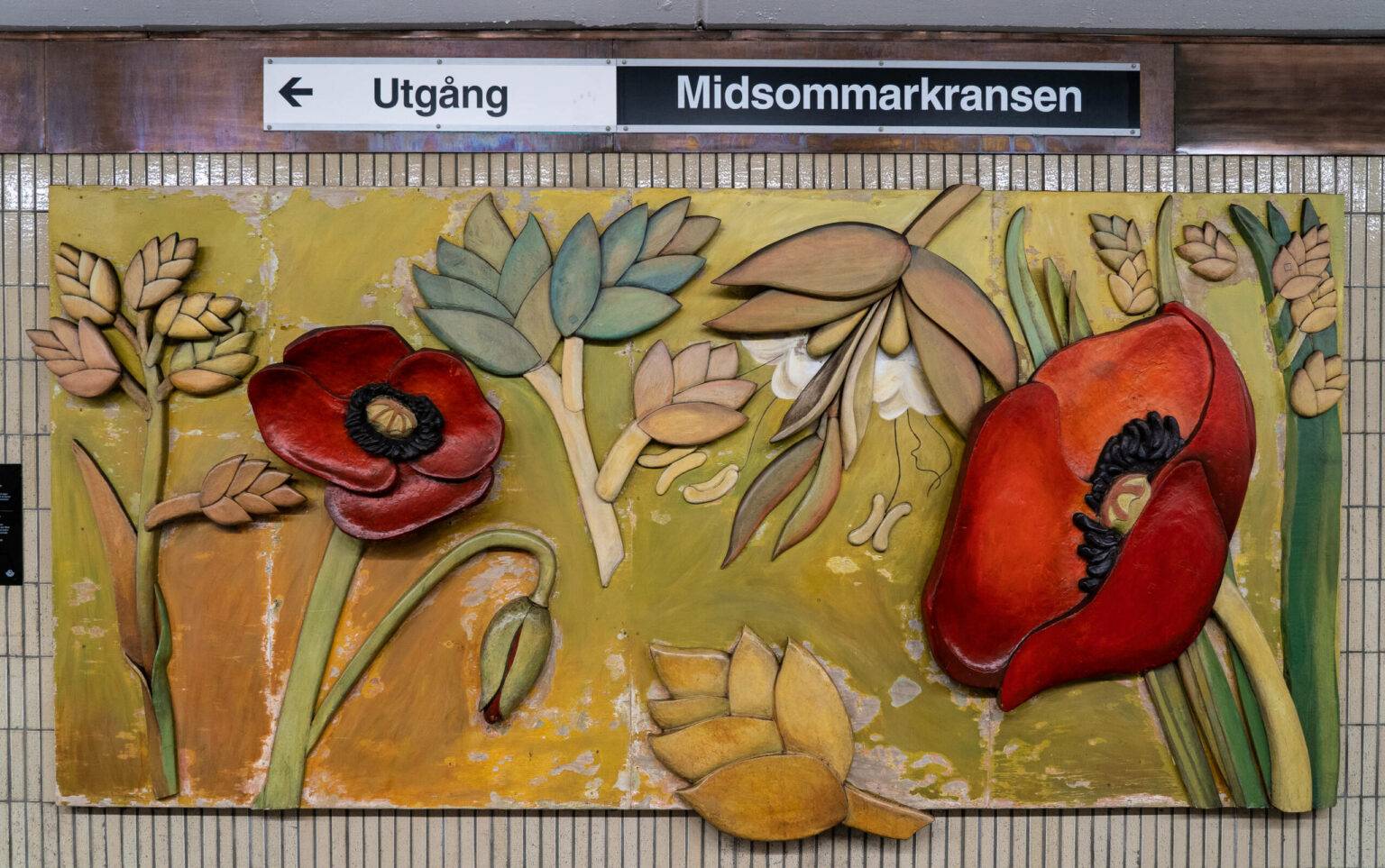 Kunst gibt es in Stockholm sogar in der U-Bahn, fast jede Station der Tunnelbana wurde mit Kunstwerken verschönert.