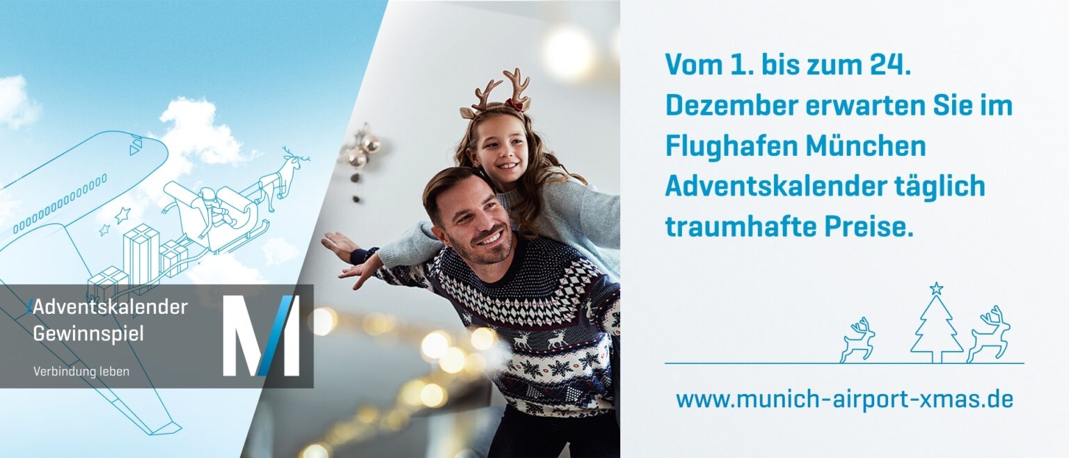 Banner Adventskalender Gewinnspiel Flughafen München