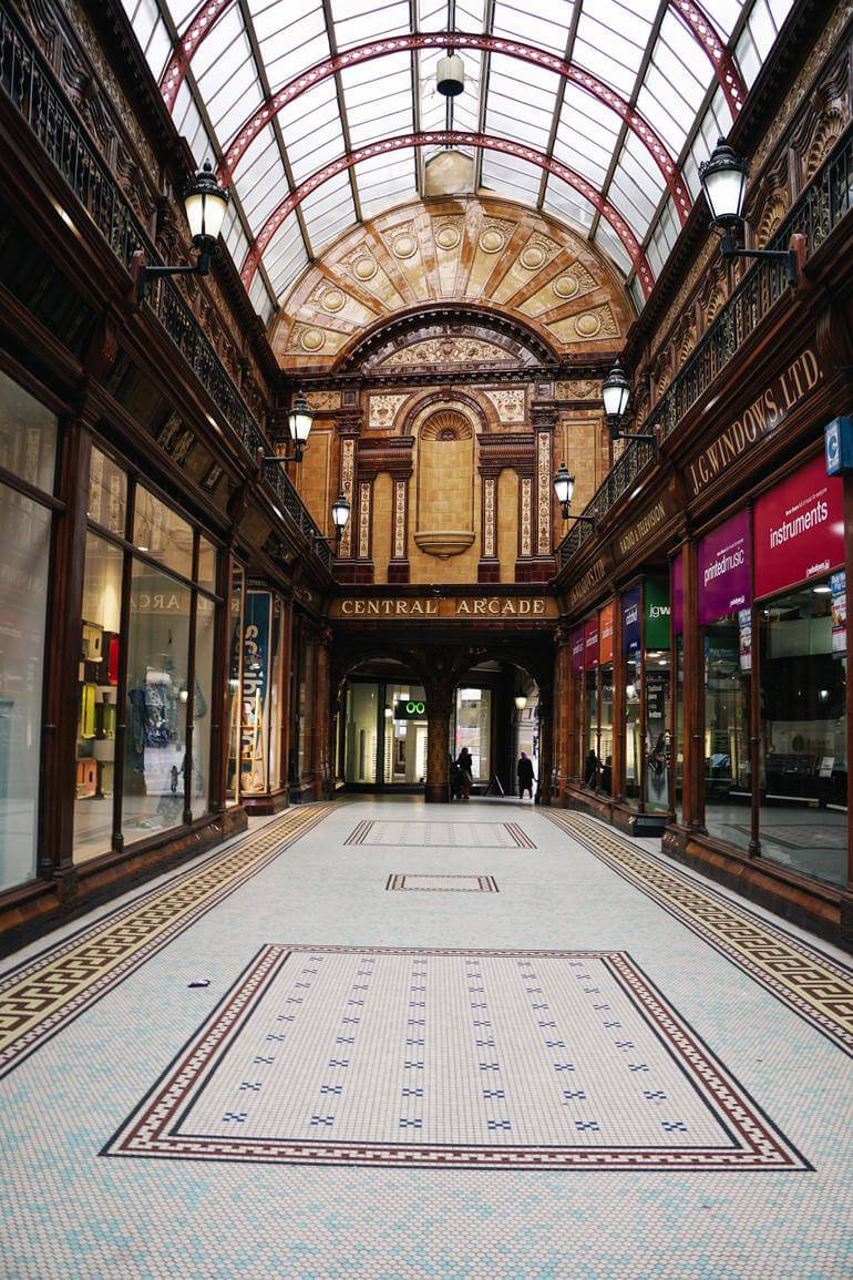 Die Central Arcade mit ihrer Viktorianischen Architektur erinnert ein bisschen an Harry Potters Winkelgasse