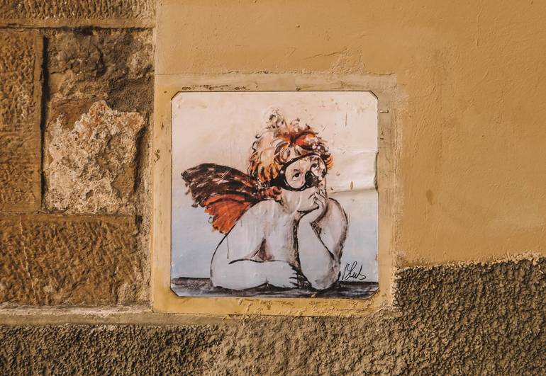 . Raphaels Engel à la Blub in den Straßen von San Niccolò.
