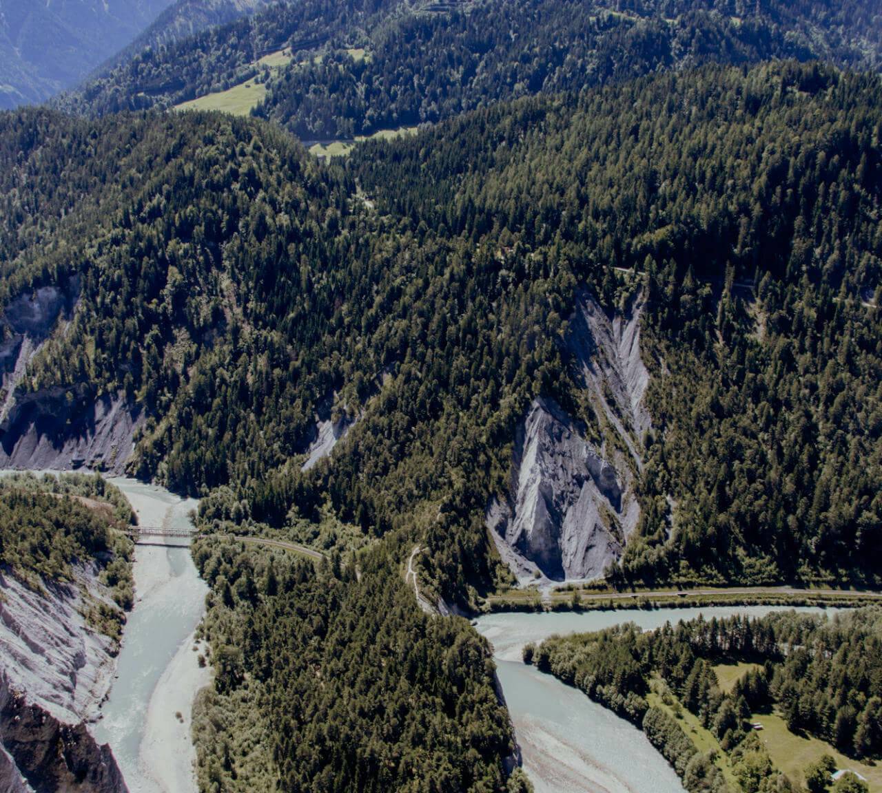 Ruinalta, eine Schlucht in der Schweiz