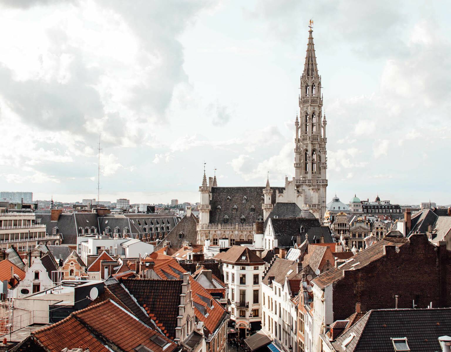 Die Aussicht über die Dächer von Brüssel ist wunderschön.