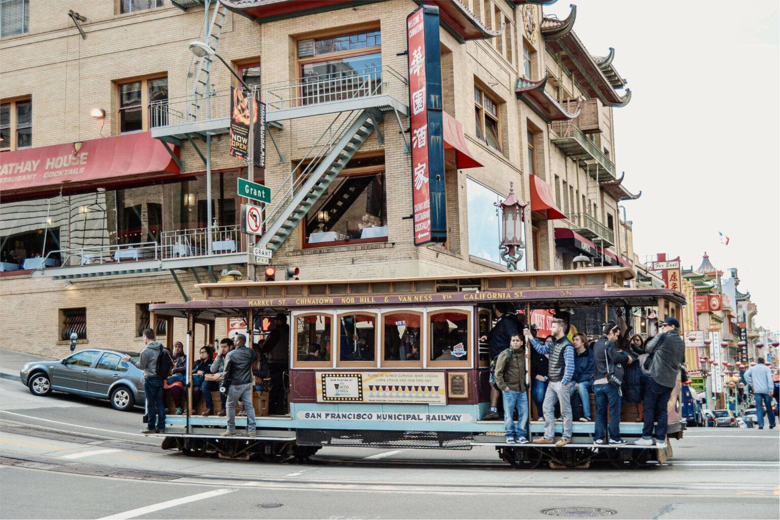 Aufspringen und los geht’s - die Cable Cars sind Kult in San Francisco.