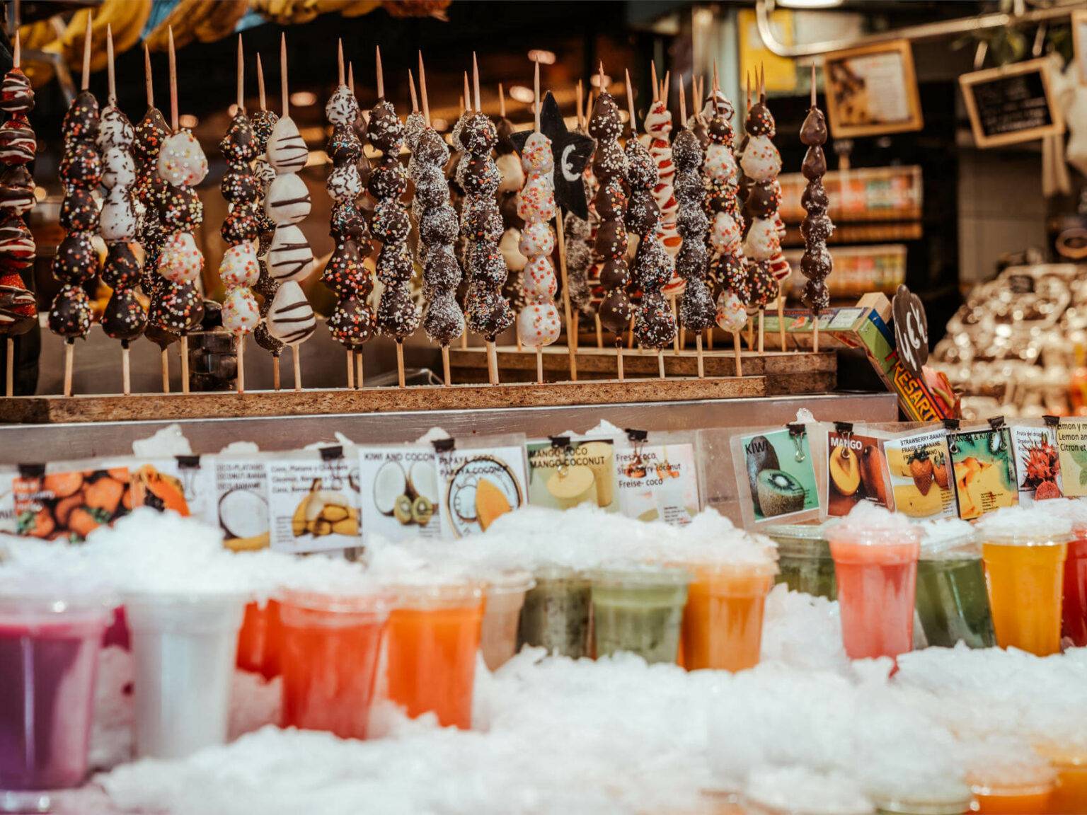 Die Mercat de la Boqueria sind unser Geheimtipp für die abwechslungsreiche Mittagspause.