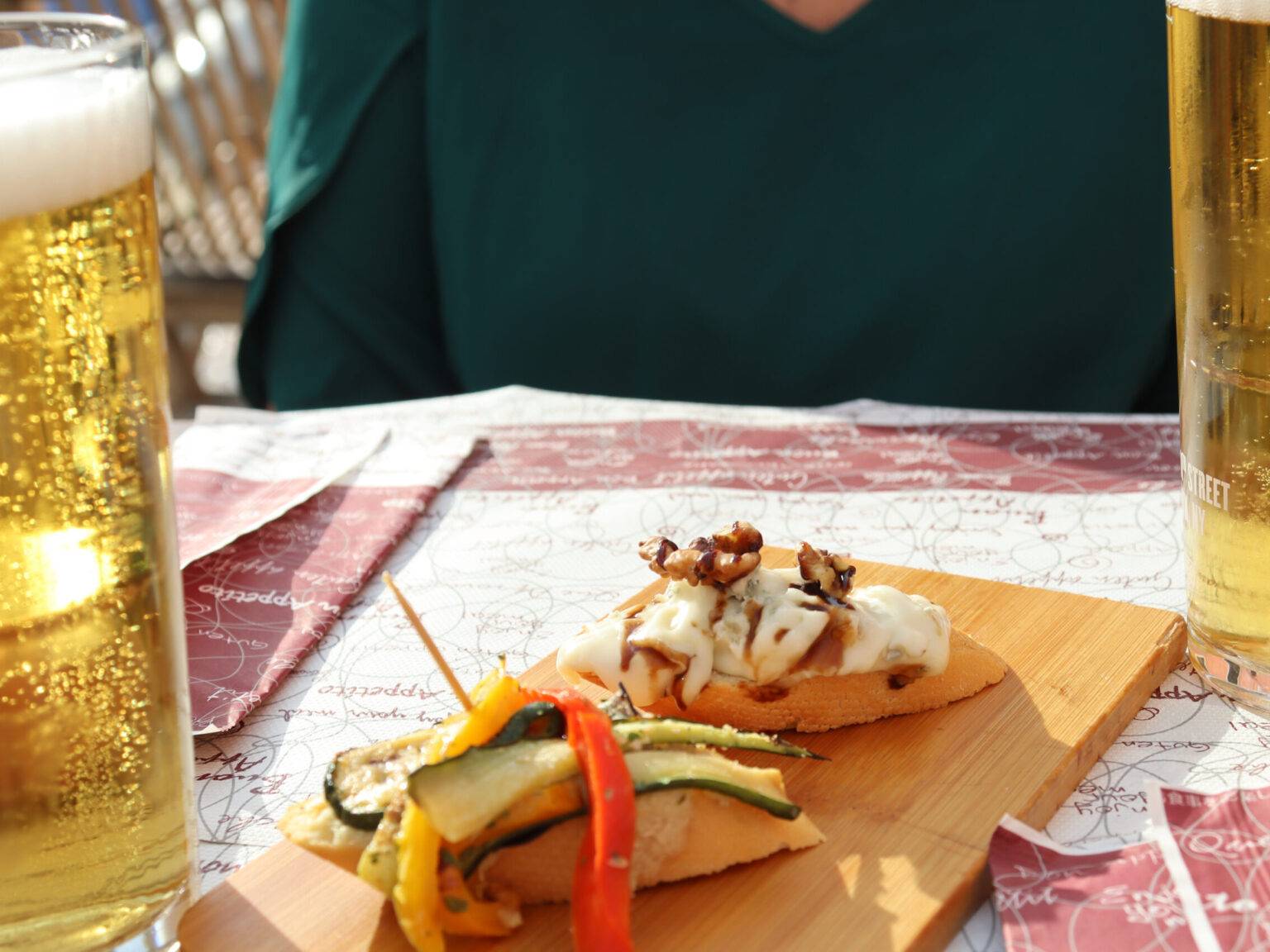 Eine vegetarische Auswahl an Cicchetti.