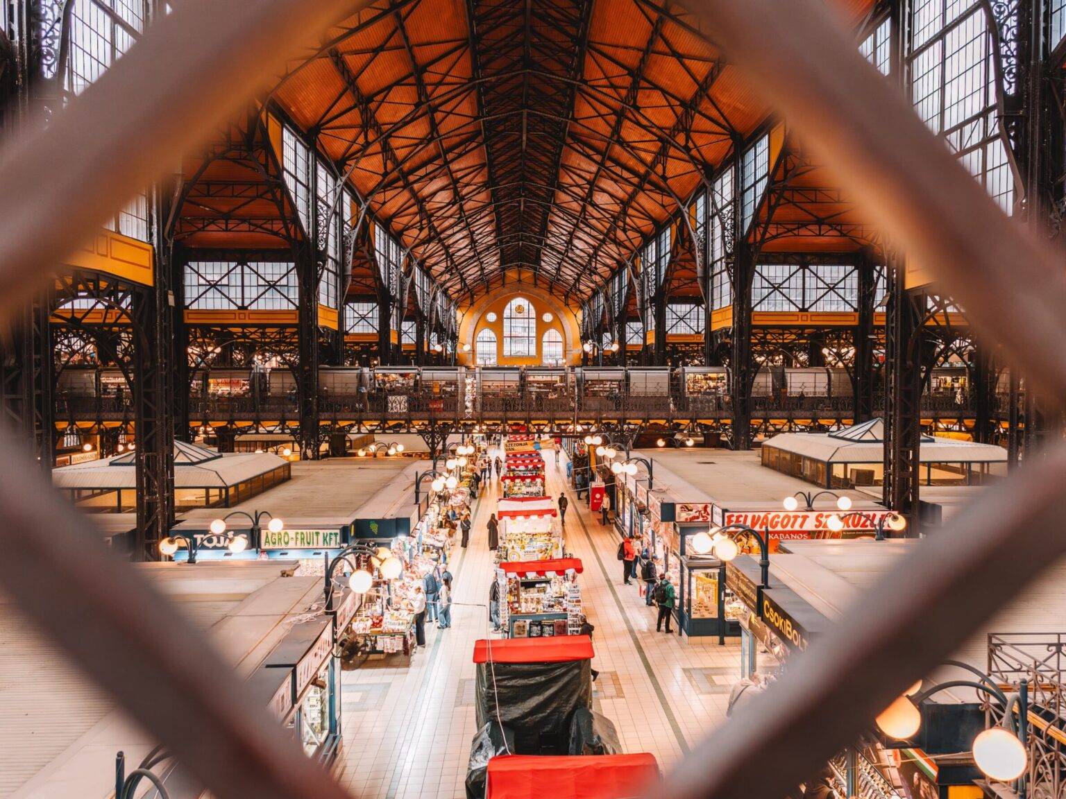 Die Große Markthalle in Budapest