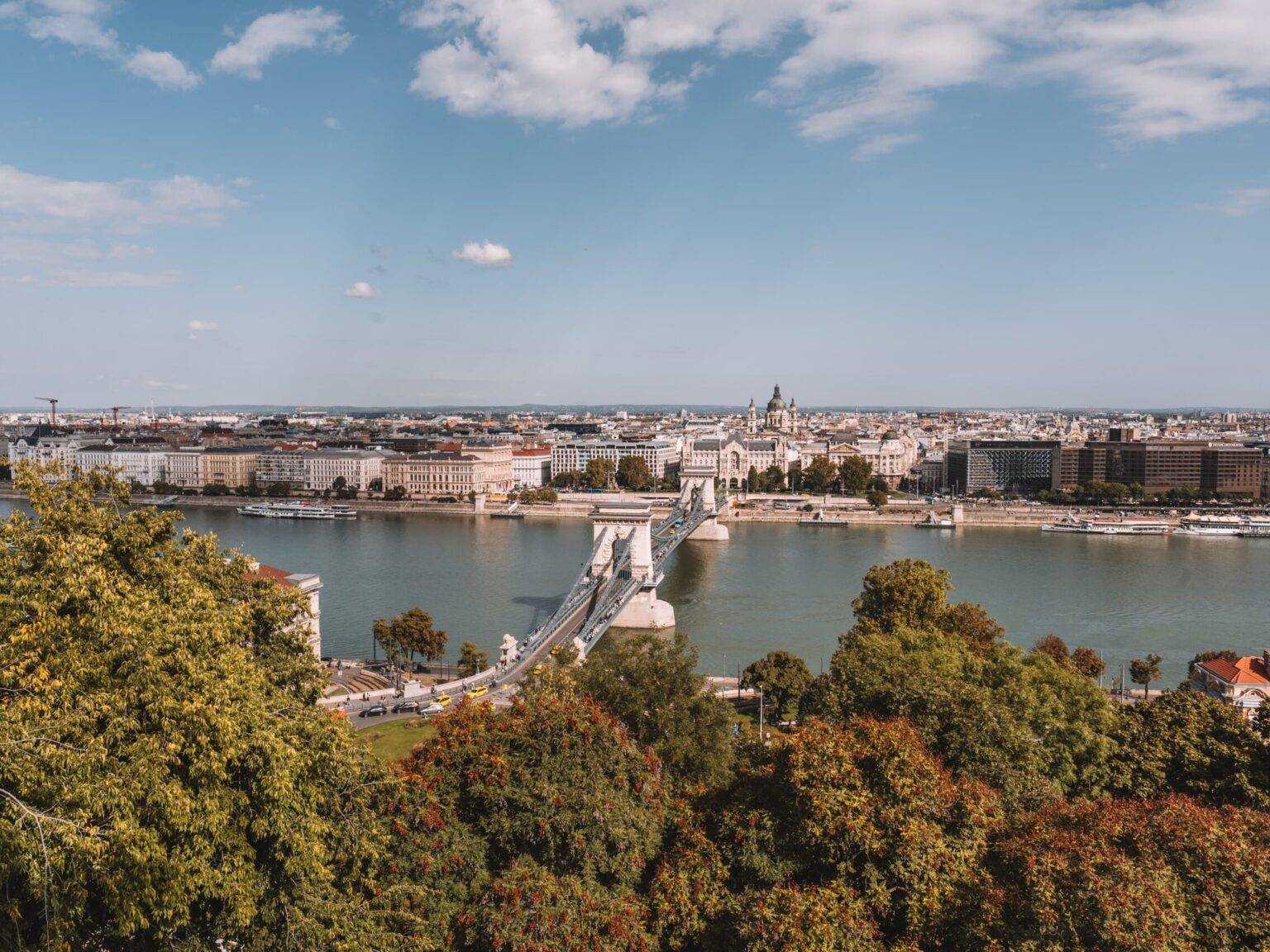 Die Kettenbrücke von Budapest.