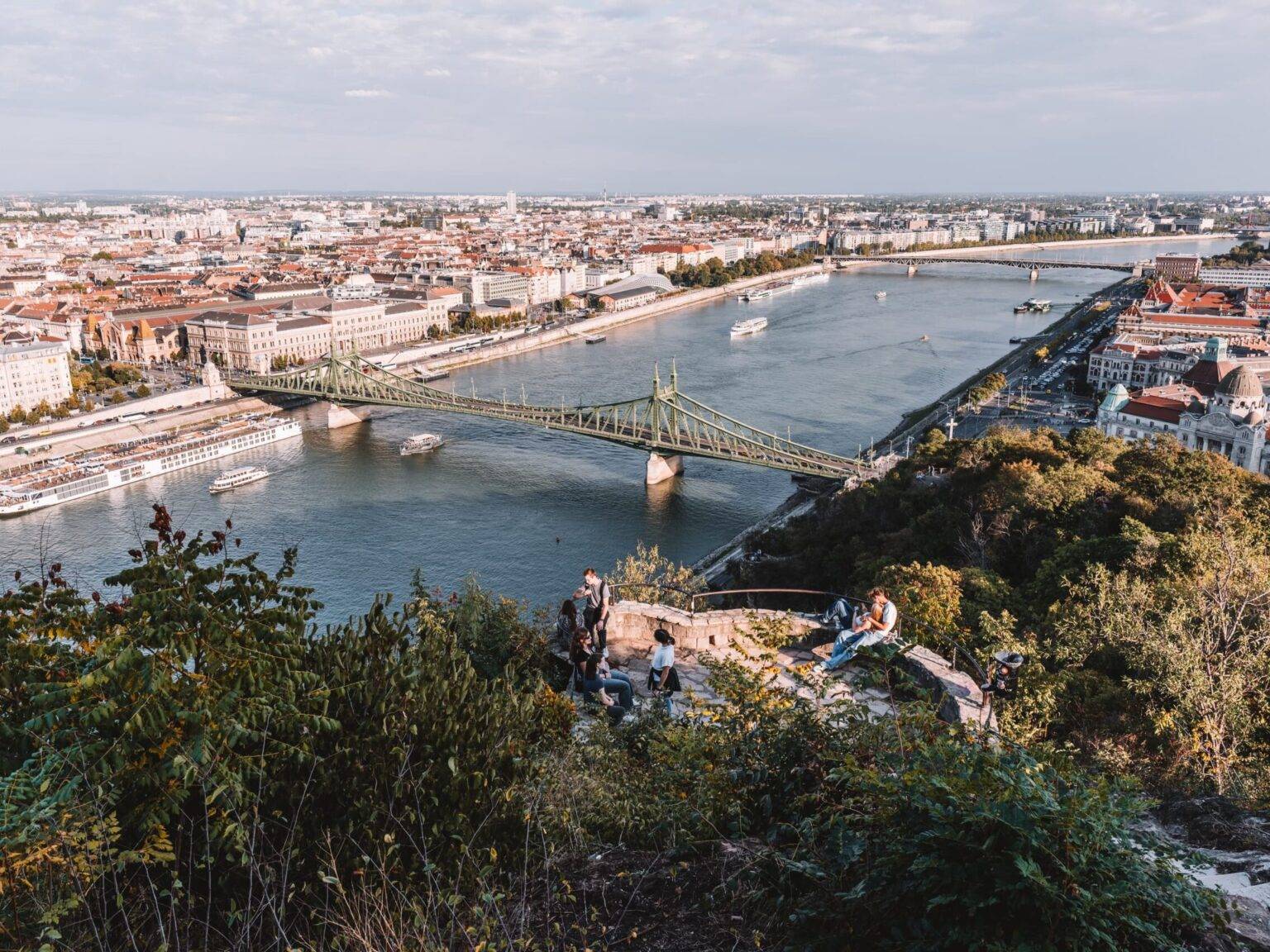 Panoramablick vom Gellértberg in Budapest