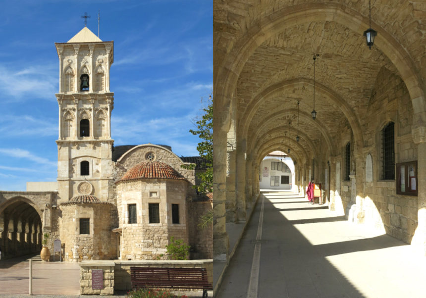 In Zyperns Larnaka steht die steinerne Kirche Agios Lazaros mit einem langen Torbogen.