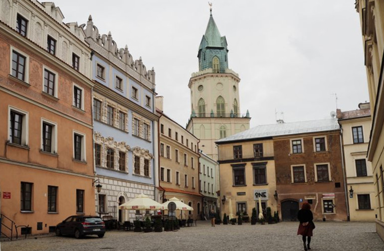 Der Marktplatz Rynek im Zentrum der Lubliner Altstadt