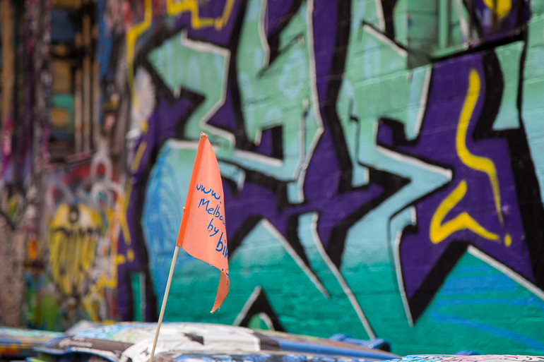 Victoria, Australien: Graffiti zieren die Hauswände von Melbournes Viertel Hozier Lane.