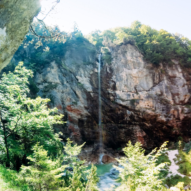 Soča-Tal: Wasserfall