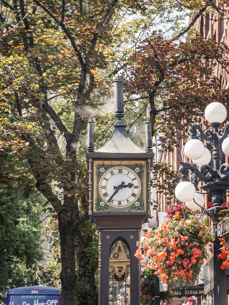 Vancouver's famous Steam Clock in Gastown.