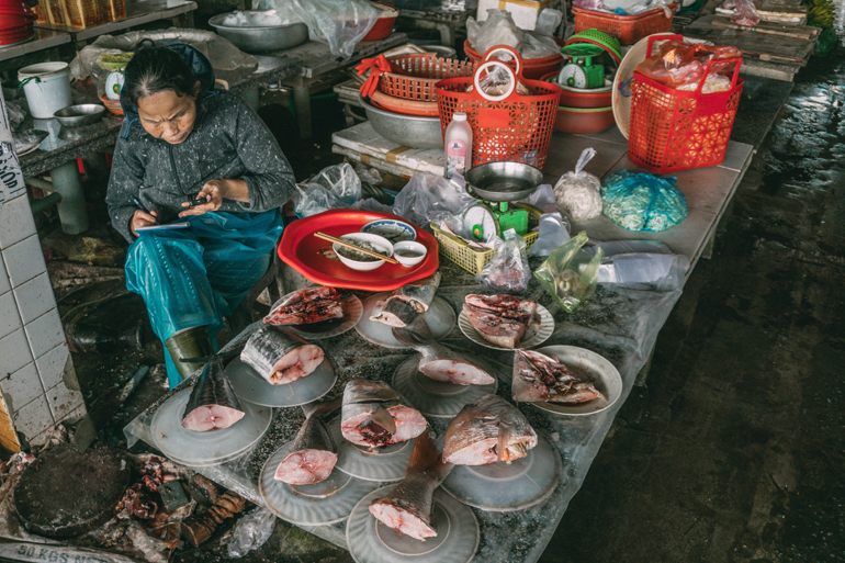 Ho Chi Minh City: Fischmarkt in Chinatown