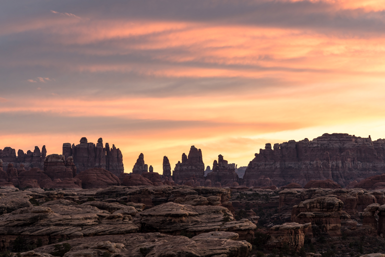 Rocky landscape in the evening light.