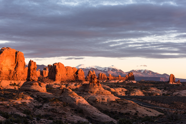 A valley in the evening light.