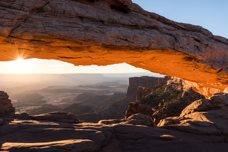 A rock beam overlooking the valley.
