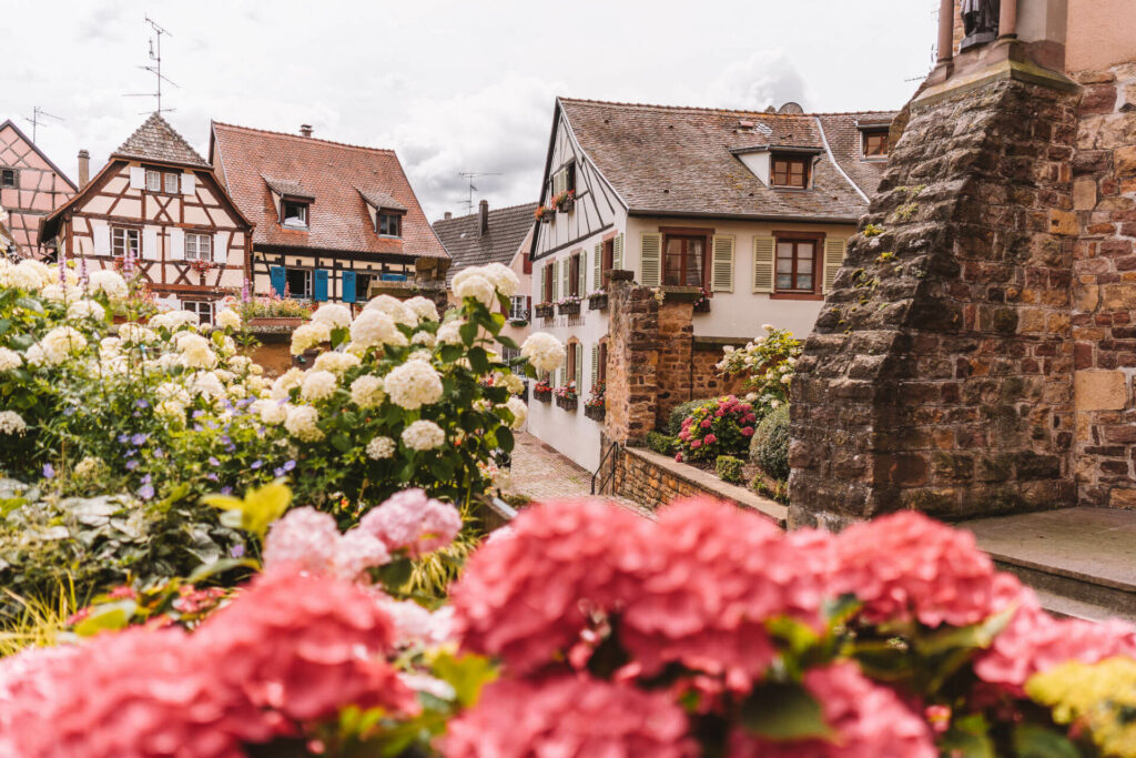 Das Dorf Eguisheim ist ein wunderschöner Geheimtipp mit historischen Gebäuden.