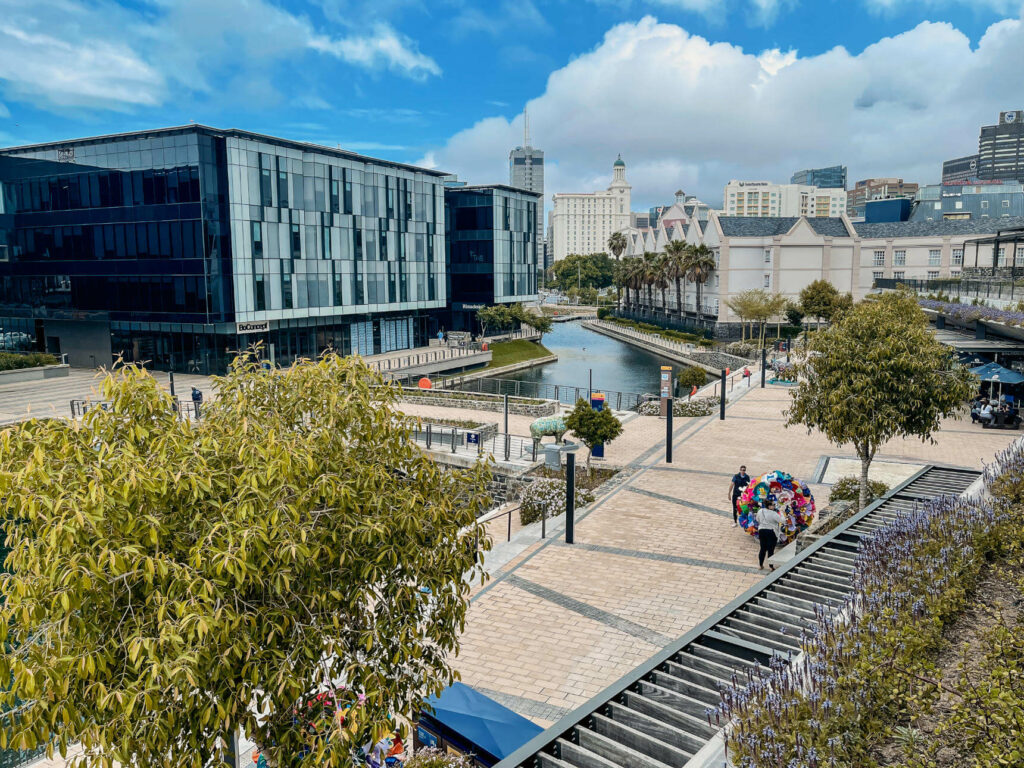 Big city and nature come together in Battery Park in Cape Town.