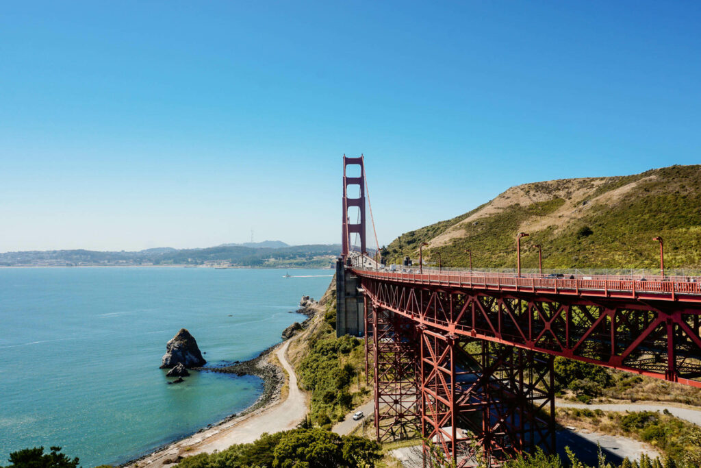 The Golden Gate Bridge in San Francisco is probably the most famous attraction in the city.