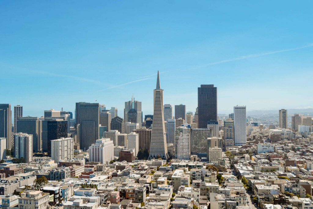 An insider tip for San Francisco: From the Coit Tower you have a breathtaking view of the city and its surroundings.
