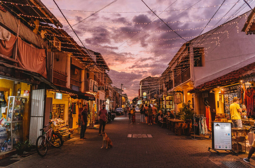 Die Altstadt von Galle auf Sri Lanka ist eine der besonders schönen Städte, insbesondere zum Sonnenuntergang.