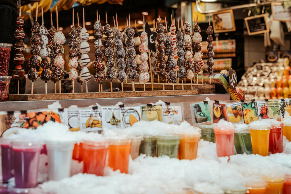 Die Mercat de la Boqueria sind unser Geheimtipp für die abwechslungsreiche Mittagspause.