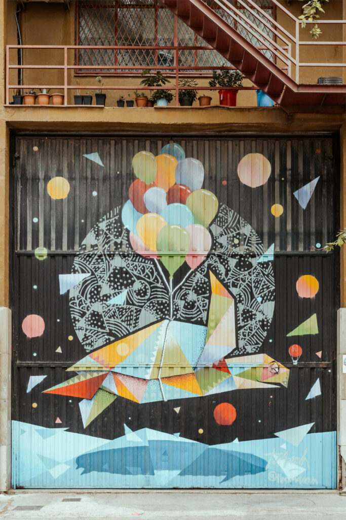 Im Stadtviertel Poblenou in Barcelona findet man eine Menge cooler Street Art.