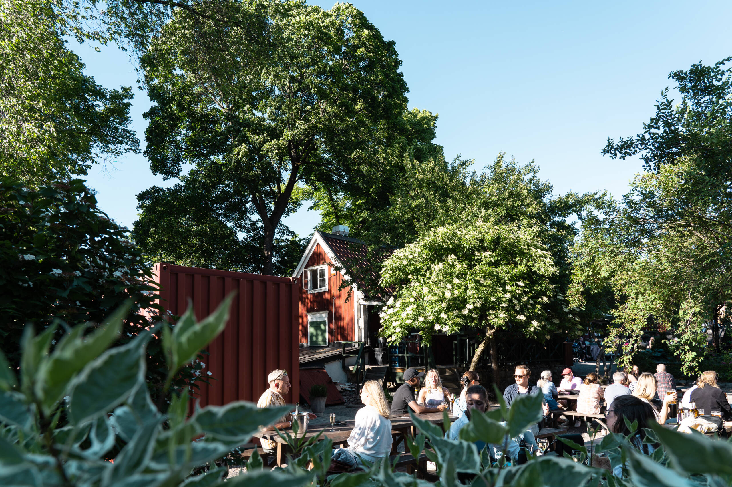 Der Garten vom Lasse i Parken lädt zum schwedischen Essen ein.