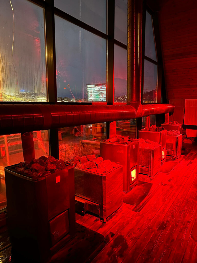 Die Saunaöfen der Sauna auf dem SALT-Gelände in Oslo.